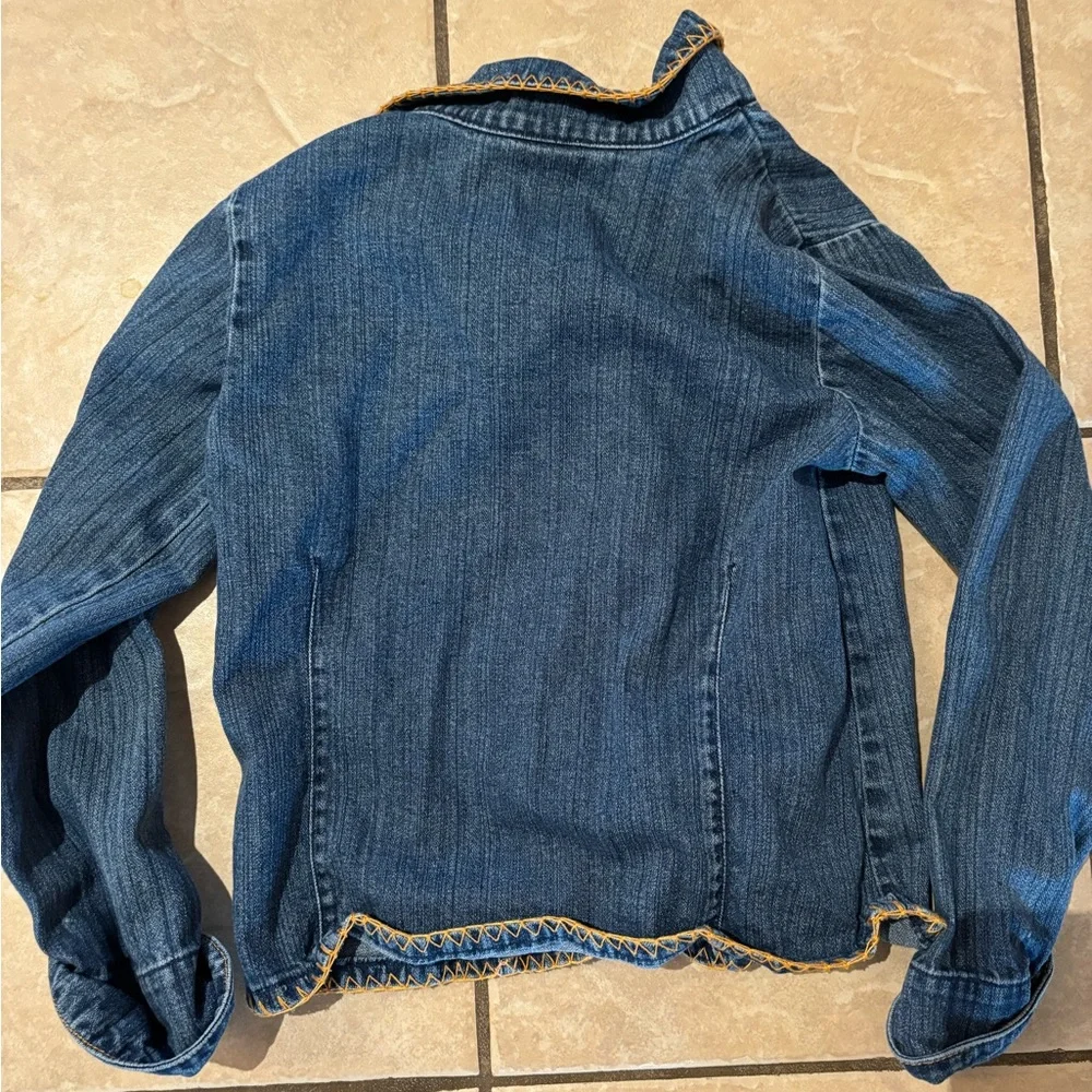 Hanna Andersson Green Dress and‎ Denim Jacket Set